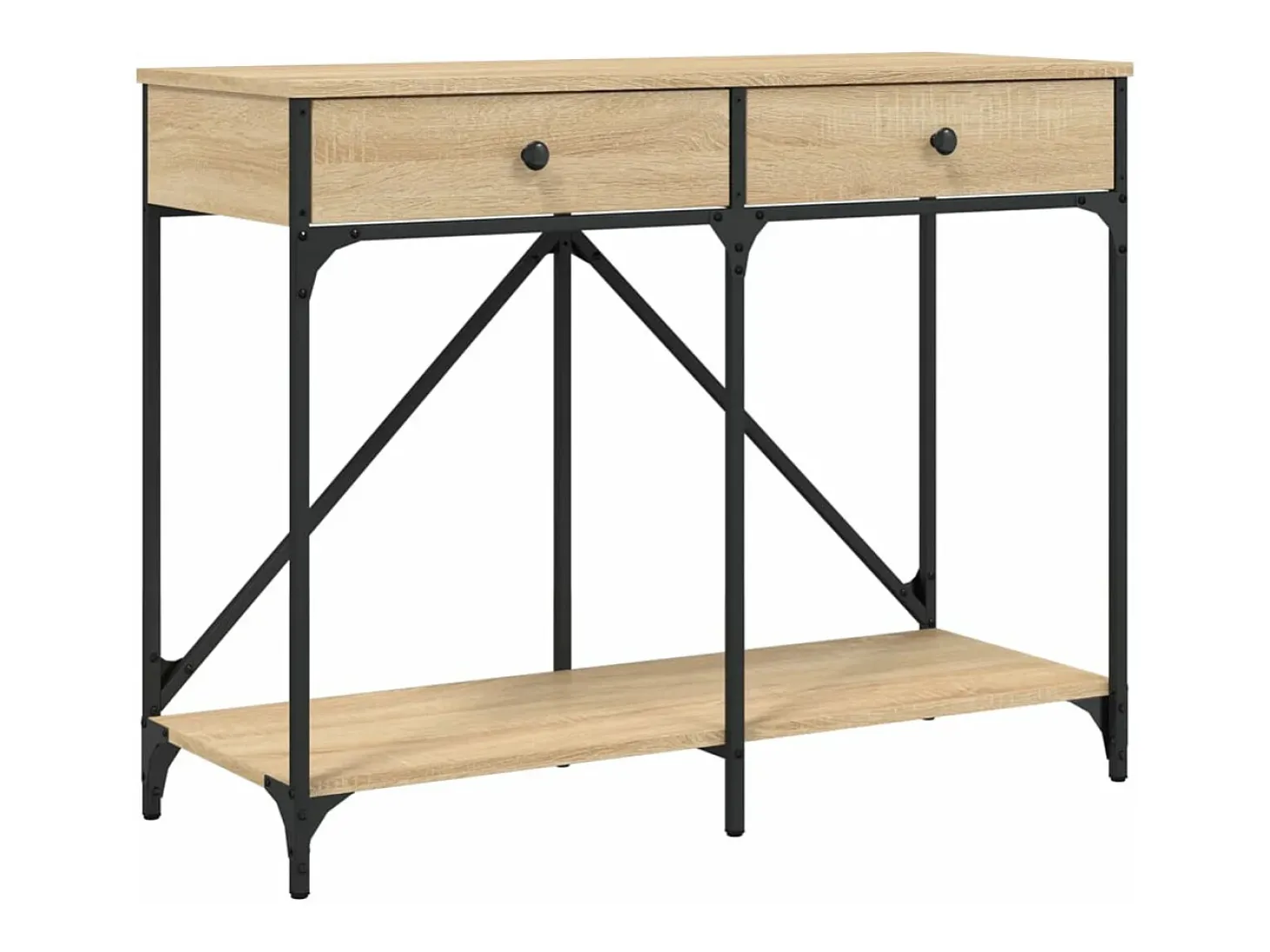 Mesa consola 100x39x78,5 cm derivados madeira carvalho sonoma