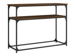 Mesa consola 100x35,5x75 cm derivados madeira carvalho castanho