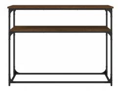 Mesa consola 100x35,5x75 cm derivados madeira carvalho castanho