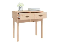 Mesa consola 76,5x40x75 cm madeira de pinho maciço
