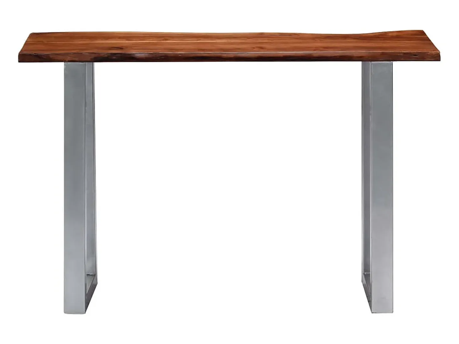 Mesa consola 115x35x76 cm madeira de acácia maciça e ferro