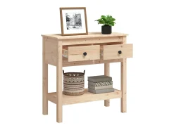 Mesa consola 75x35x75 cm madeira de pinho maciço