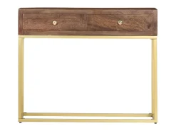 Mesa consola 90x30x75 cm madeira de mangueira maciça