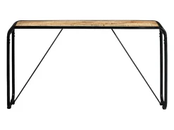 Mesa consola 140x35x76 cm madeira de mangueira maciça áspera