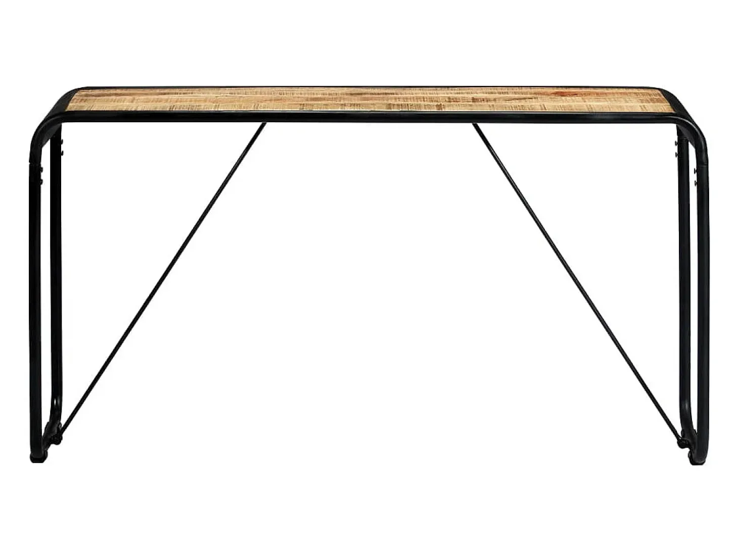 Mesa consola 140x35x76 cm madeira de mangueira maciça áspera