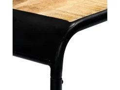 Mesa consola 140x35x76 cm madeira de mangueira maciça áspera