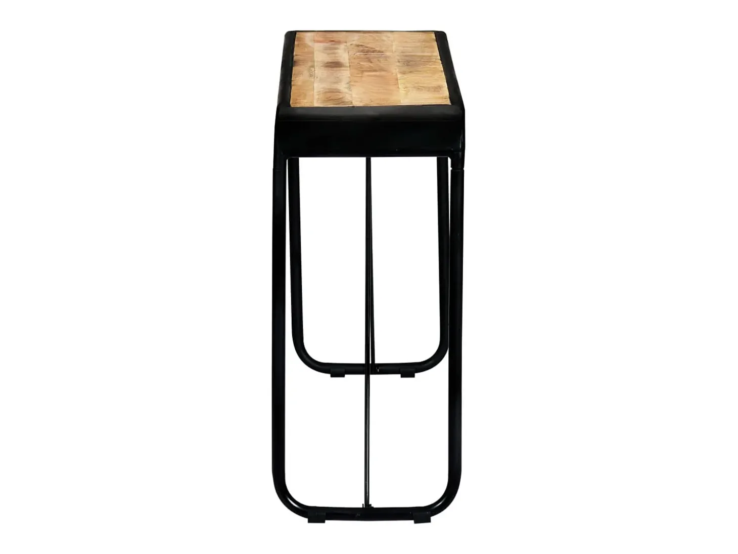 Mesa consola 140x35x76 cm madeira de mangueira maciça áspera