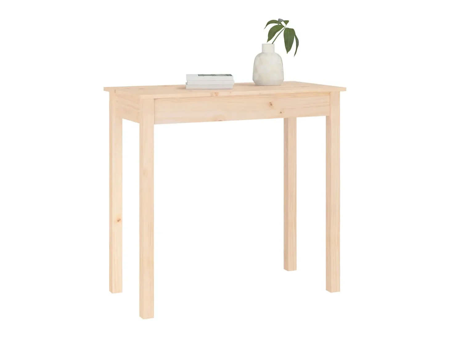 Mesa consola 80x40x75 cm madeira de pinho maciça