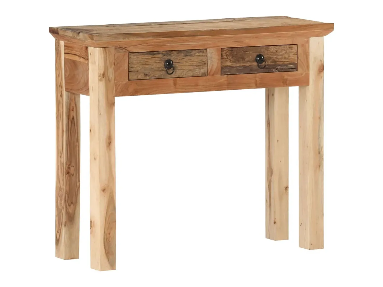 Mesa consola 90,5x30x75 cm madeira acácia e recuperada maciças