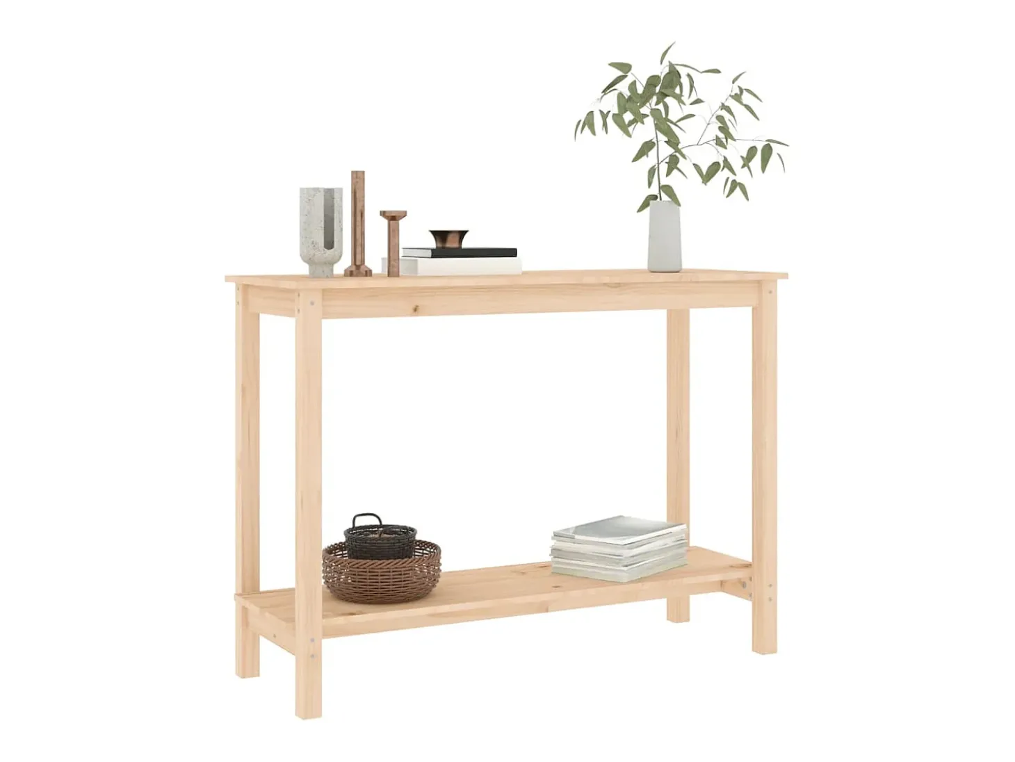 Mesa consola 110x40x80 cm madeira de pinho maciço