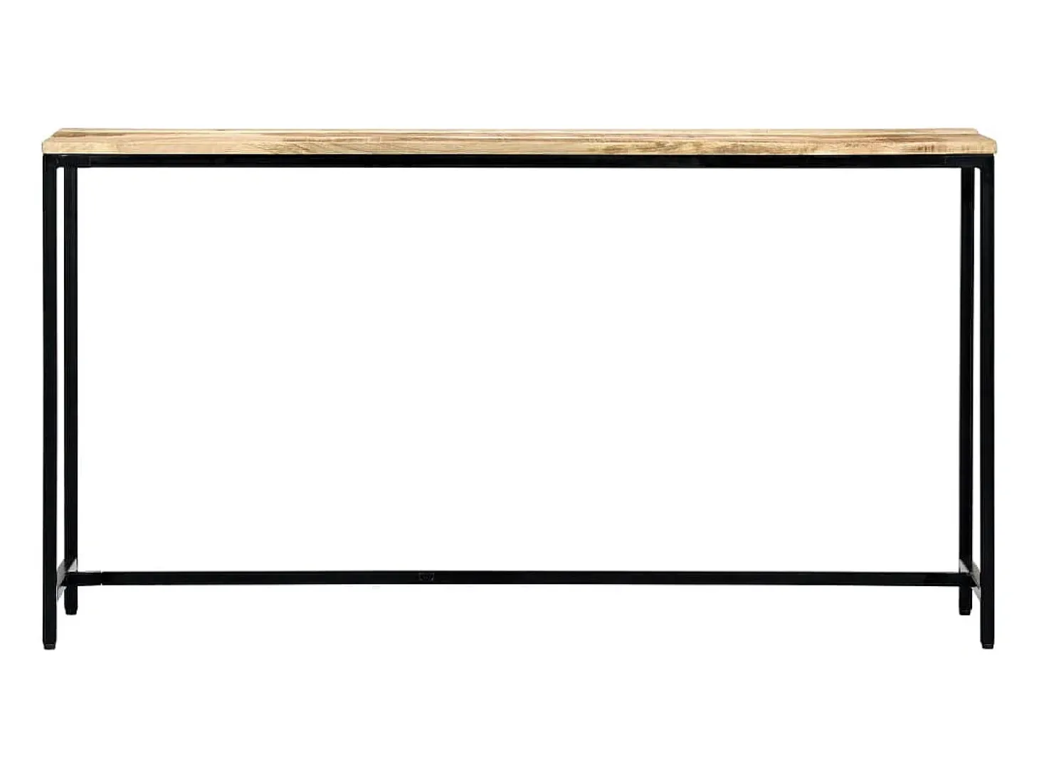Mesa consola 140x35x76 cm madeira de mangueira maciça áspera