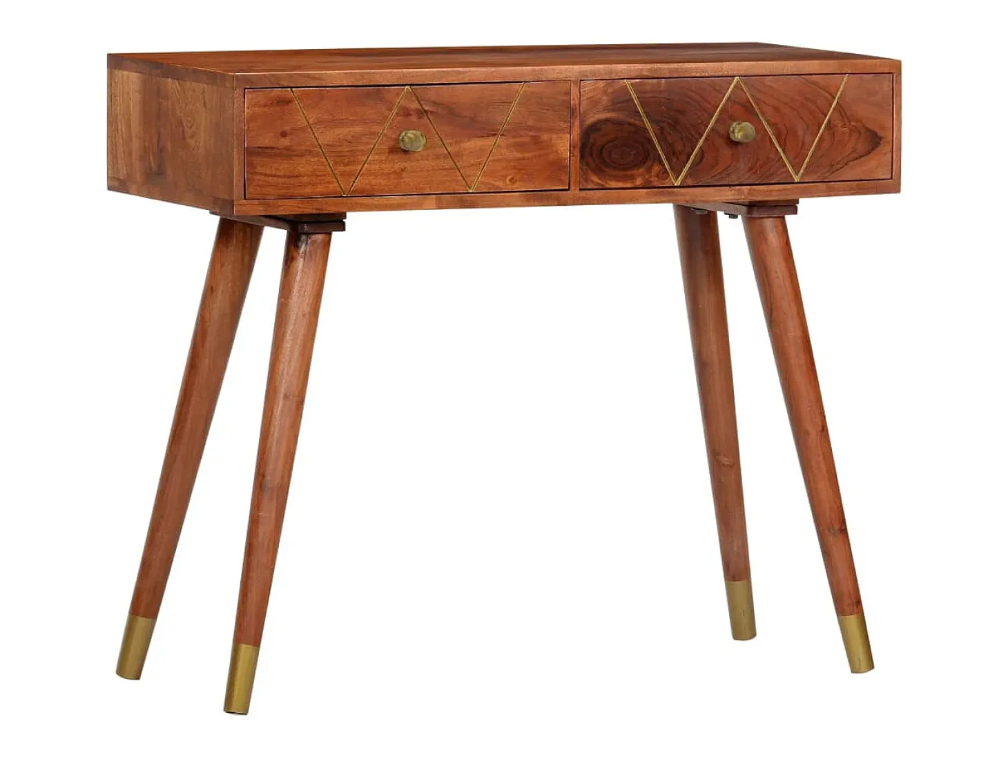 Mesa consola 90x35x76 cm madeira de acácia maciça