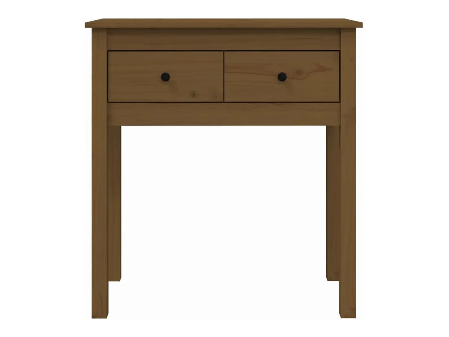 Mesa consola 70x35x75 cm madeira de pinho maciça castanho mel