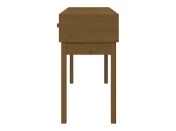 Mesa consola 114x40x75 cm madeira de pinho maciça castanho mel