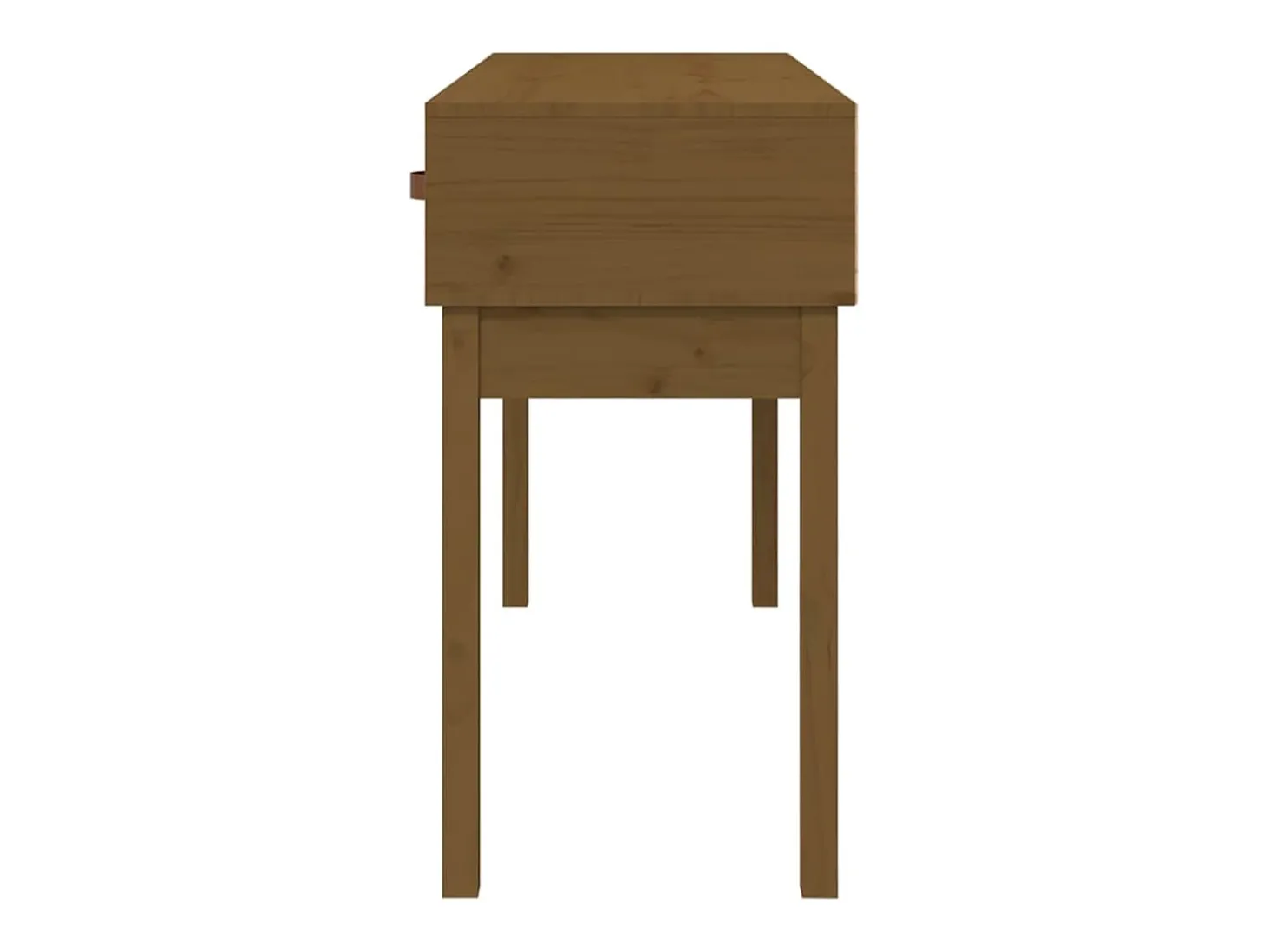 Mesa consola 114x40x75 cm madeira de pinho maciça castanho mel