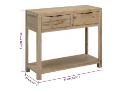 Mesa consola 82x33x73 cm madeira de acácia maciça