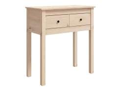 Mesa consola 70x35x75 cm madeira de pinho maciço