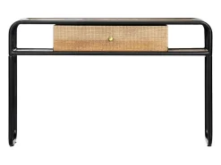 Mesa consola 118x30x75 cm madeira de mangueira maciça