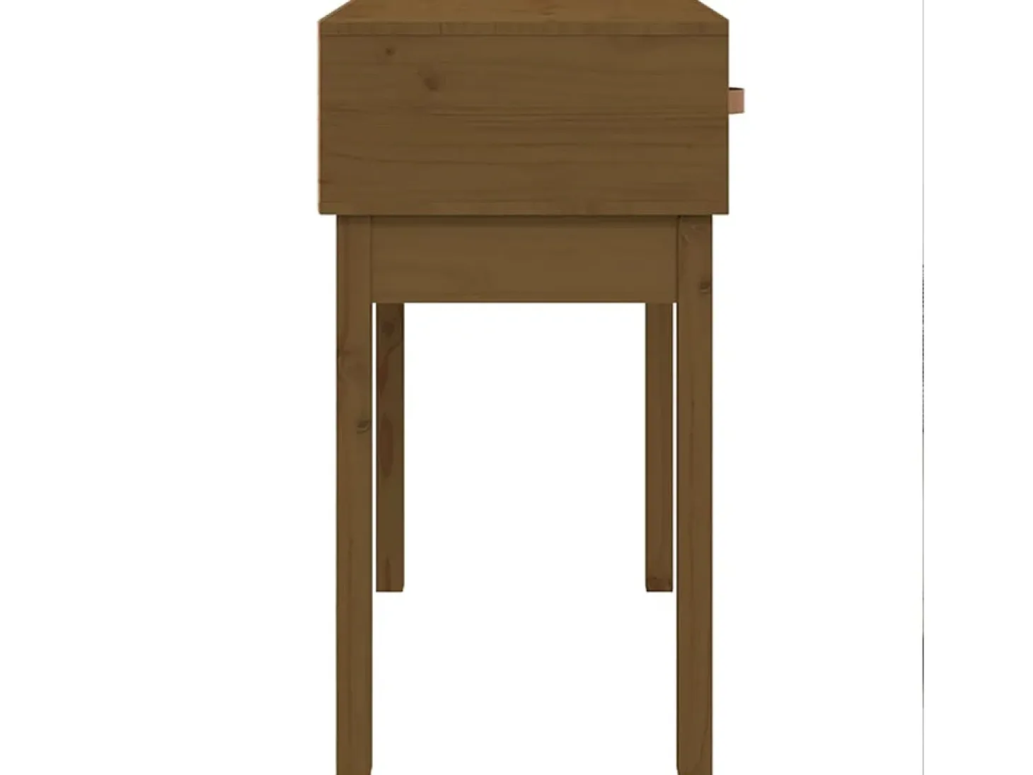 Mesa consola 76,5x40x75 cm madeira de pinho maciça castanho mel