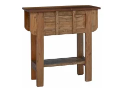 Mesa consola 80x35x80 cm mistura de madeiras recicladas