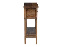Mesa consola 80x35x80 cm mistura de madeiras recicladas