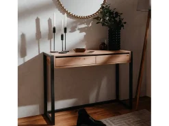 Mesa consola 100x75x35 cm natural antracite