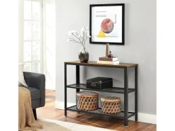 Mesa Consola 101,5x35x80 cm preta