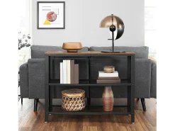 Mesa Consola 101,5x35x80 cm preta