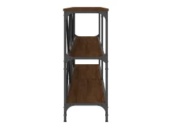 Mesa consola 180x30x75cm deriv. madeira/ferro carvalho castanho