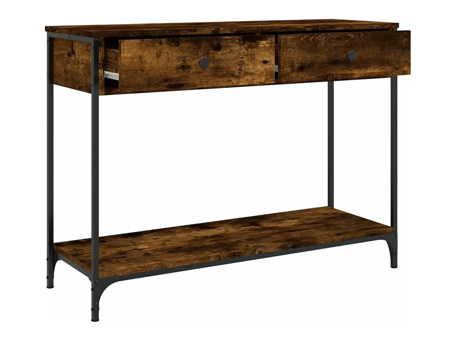 Mesa consola 100x34,5x75cm derivados de madeira carvalho fumado