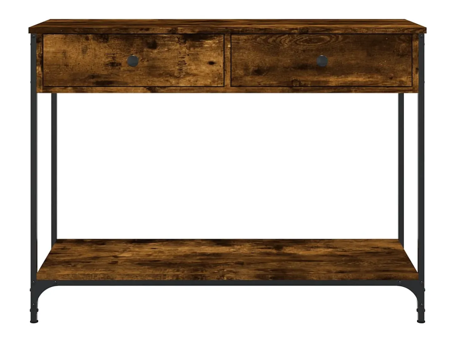 Mesa consola 100x34,5x75cm derivados de madeira carvalho fumado