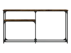 Mesa consola 145x22,5x75cm derivados de madeira carvalho fumado