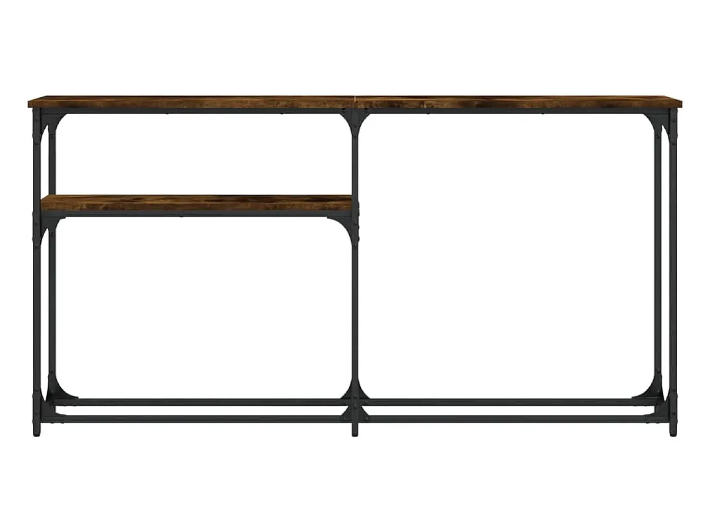 Mesa consola 145x22,5x75cm derivados de madeira carvalho fumado