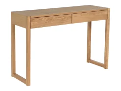 Mesa console com 2 gavetas em cor natural - NELIZAR