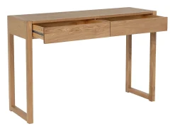 Mesa console com 2 gavetas em cor natural - NELIZAR