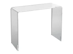 Mesa Console em Ácrílico SucceBuy, Mesa Auxiliar Transparente para Hall de Entrada, 97 X 38 X 74 CM
