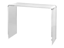 Mesa Console em Ácrílico SucceBuy, Mesa Auxiliar Transparente para Hall de Entrada, 97 X 38 X 74 CM