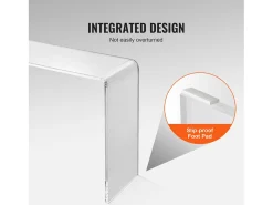 Mesa Console em Ácrílico SucceBuy, Mesa Auxiliar Transparente para Hall de Entrada, 97 X 38 X 74 CM