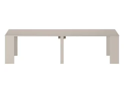 Mesa console extensível 12 lugares - 6 extensões - Bege - ONEGA
