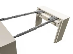 Mesa console extensível 12 lugares - 6 extensões - Bege - ONEGA