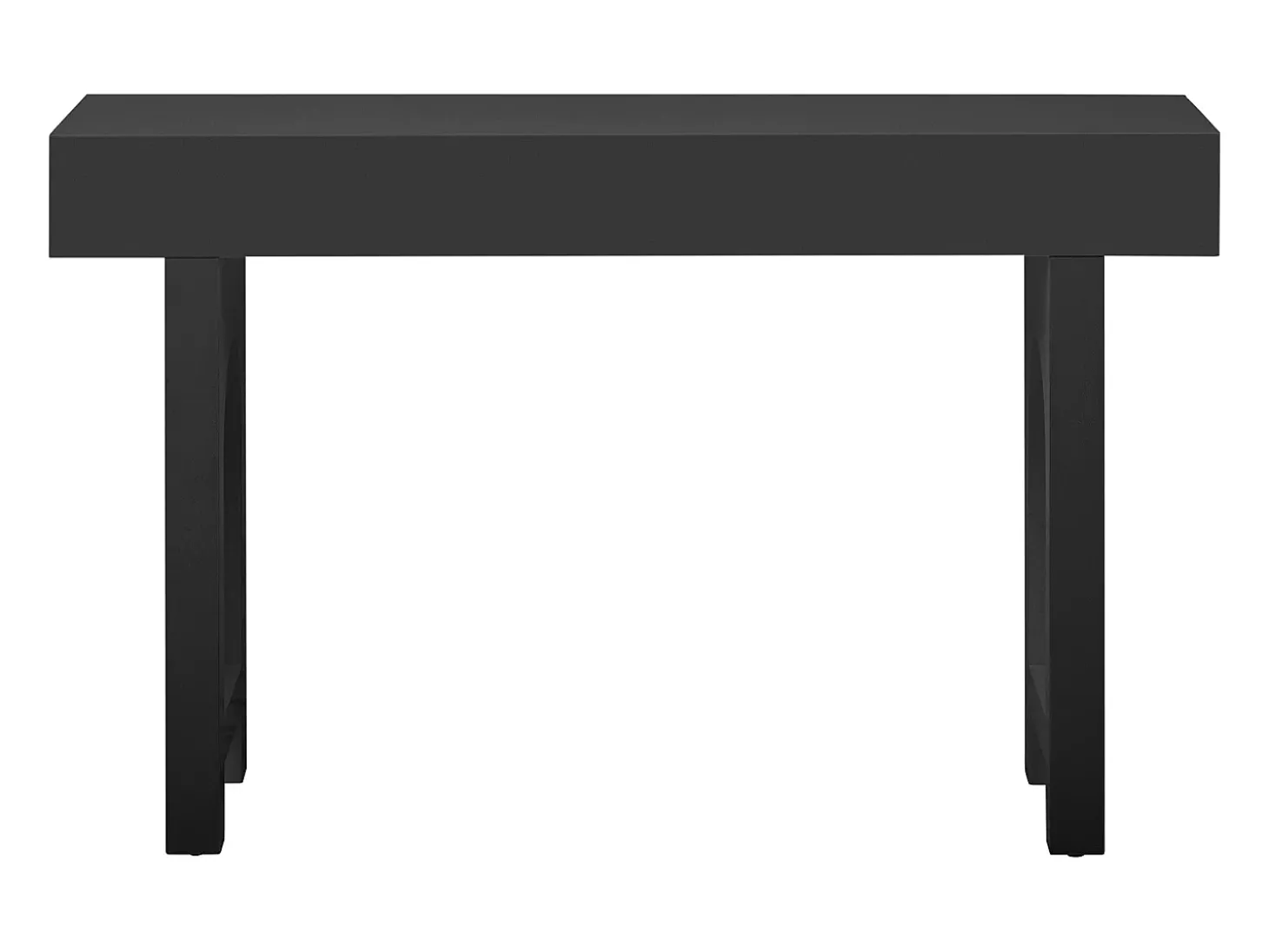 Mesa console 120x35,5x76,5cm - con 2 gavetas - con tomada de corrente - MDF - Preto