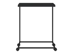 Mesa de apoio c/ rodas 55x35x70 cm derivados de madeira preta