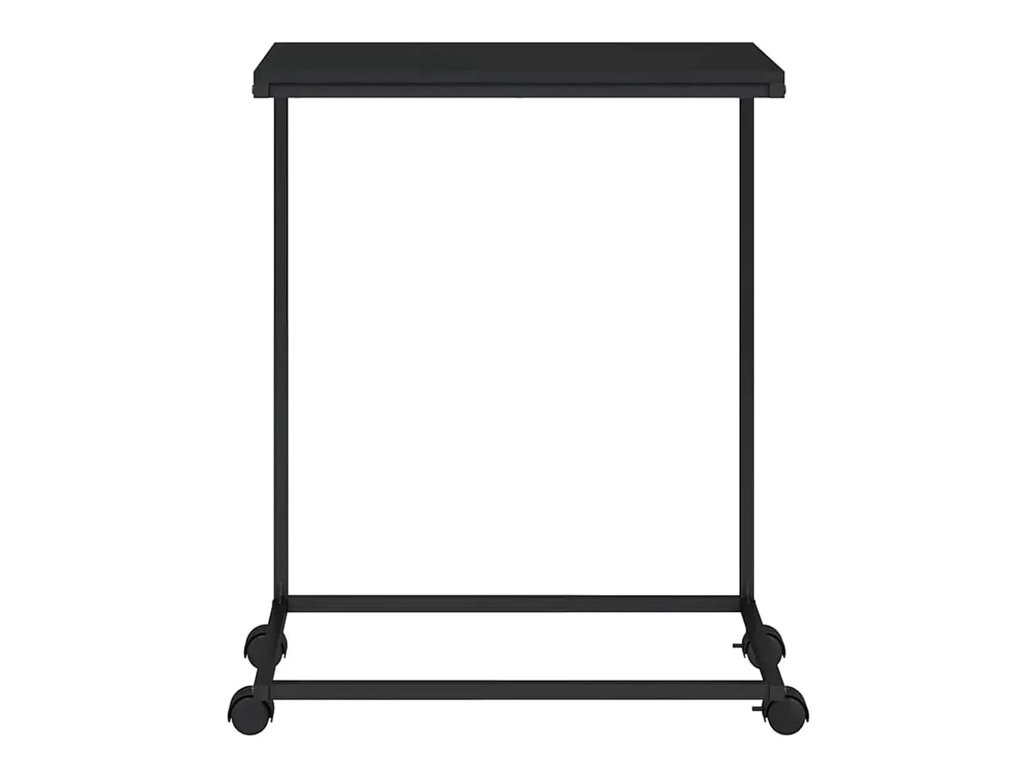 Mesa de apoio c/ rodas 55x35x70 cm derivados de madeira preta