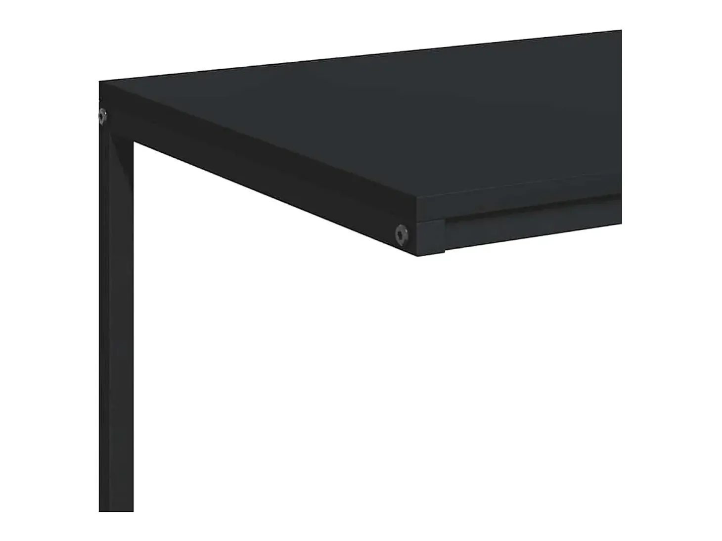 Mesa de apoio c/ rodas 55x35x70 cm derivados de madeira preta