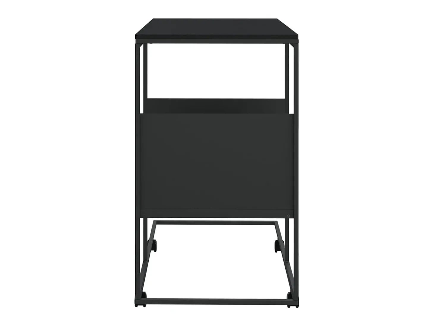 Mesa de apoio c/ rodas 55x36x63,5 cm derivados de madeira preto