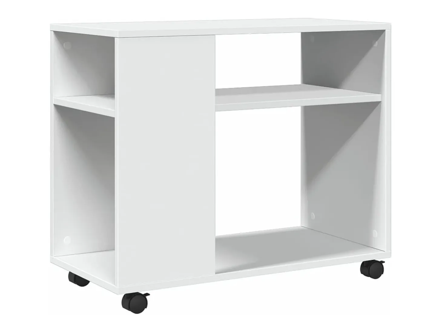 Mesa de apoio c/ rodas 70x35x60 cm derivados de madeira branco