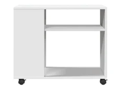 Mesa de apoio c/ rodas 70x35x60 cm derivados de madeira branco
