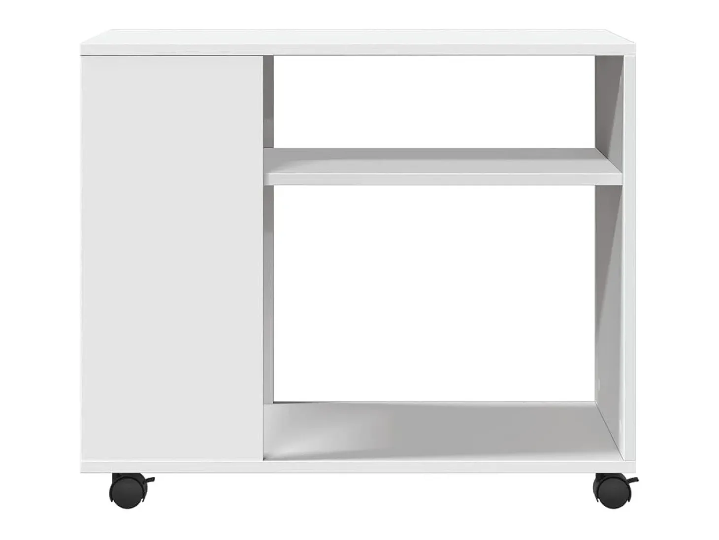 Mesa de apoio c/ rodas 70x35x60 cm derivados de madeira branco