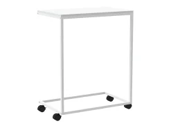 Mesa de apoio c/ rodas 55x35x70 cm derivados de madeira branca