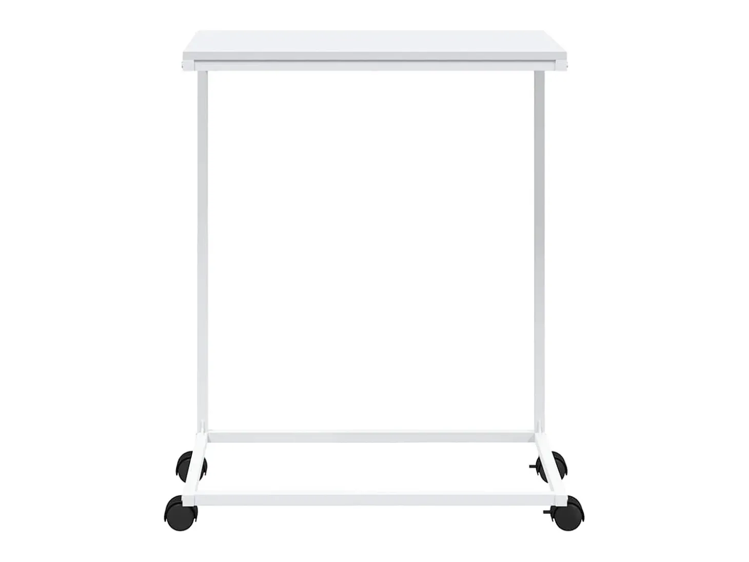 Mesa de apoio c/ rodas 55x35x70 cm derivados de madeira branca